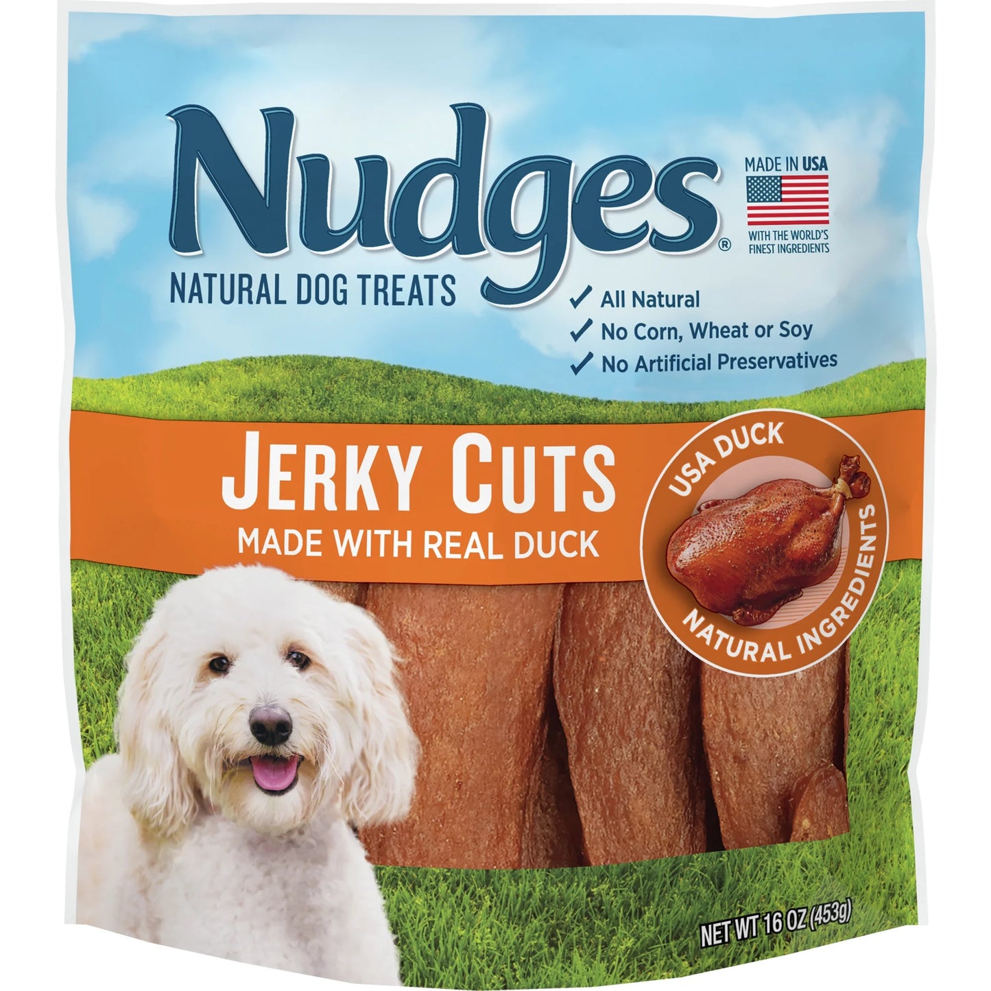 Blue Buffalo Jerky Cuts Natural Dog Treats, Chicken and Duck, 16Oz Bag