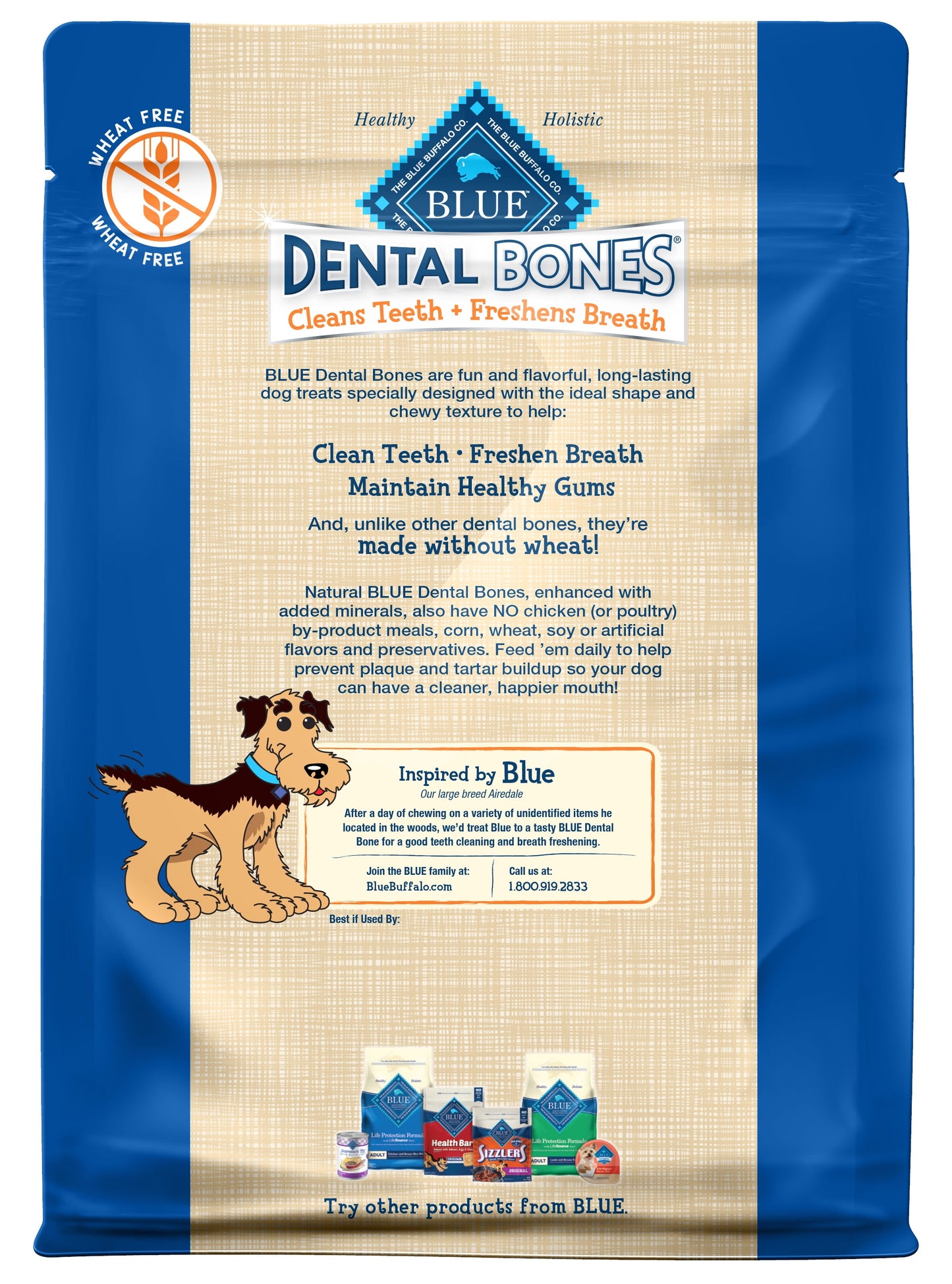 Dental Bones Small (15-25 Lbs) Dental Treats for Adult Dogs, Whole Grain, 12 Oz. Bag