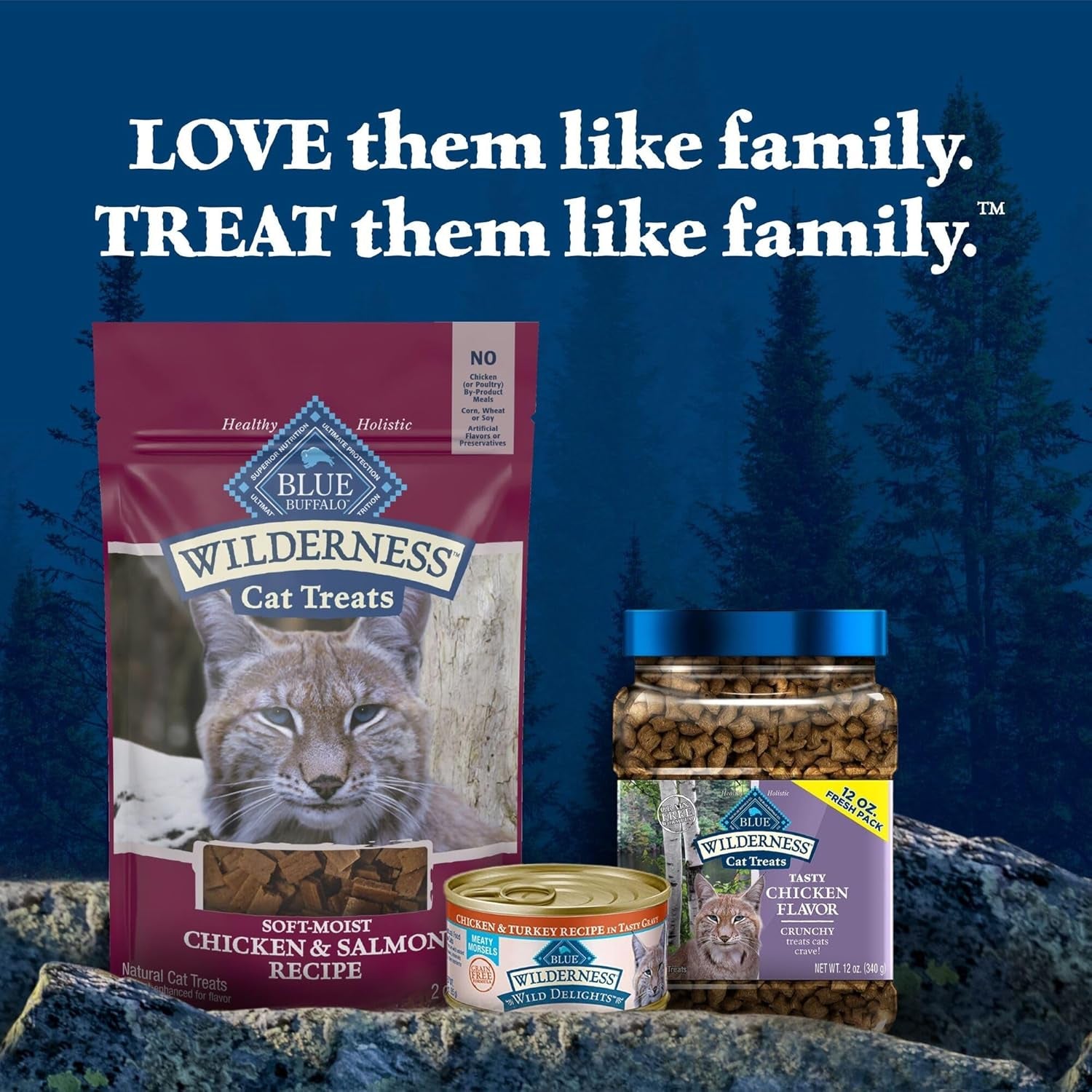 Wilderness Grain Free Soft-Moist Cat Treats, Chicken & Salmon 2-Oz Bag