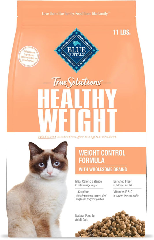 True Solutions Healthy Weight Natural Weight Control Adult Dry Cat Food, Chicken 11-Lb Bag