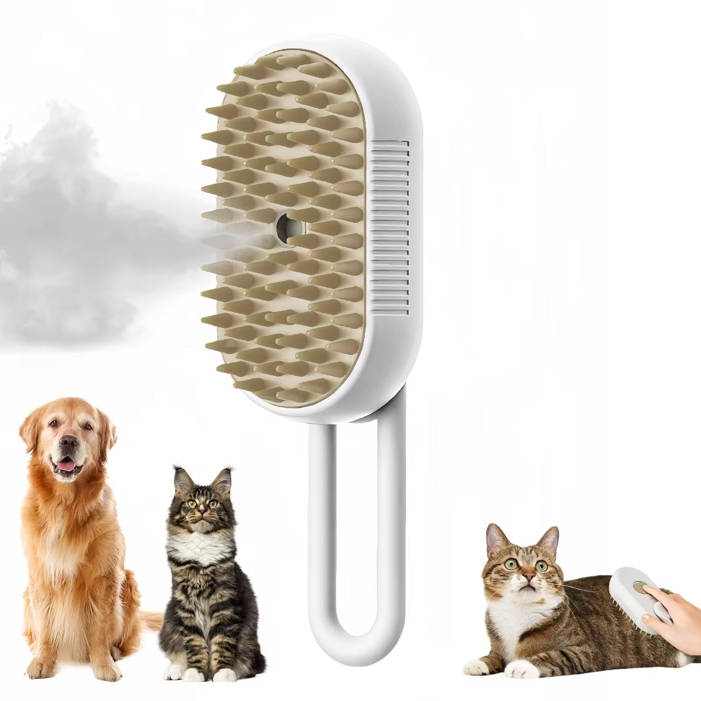 Ultimate 3-in-1 Electric Pet Grooming Brush with Steam and Spray - Perfect for Cats and Dogs!