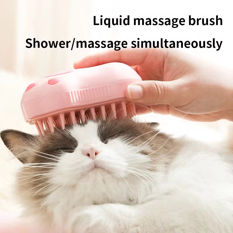 Ultimate 3-in-1 Electric Pet Grooming Brush with Steam and Spray - Perfect for Cats and Dogs!