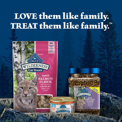 Wilderness Crunchy Cat Treats, Made with Natural Ingredients, Tasty Salmon Flavor, 2-Oz Bag
