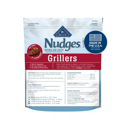 Nudges Grillers Natural Dog Treats Made with Real Steak, 5-Oz. Bag