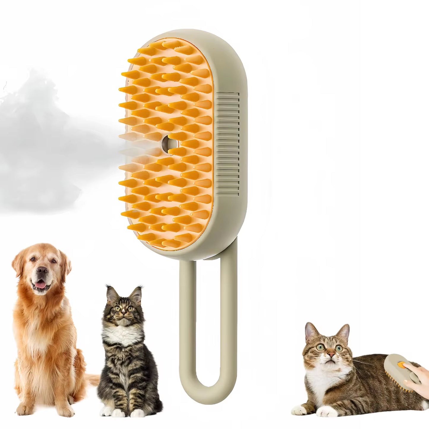 Ultimate 3-in-1 Electric Pet Grooming Brush with Steam and Spray - Perfect for Cats and Dogs!